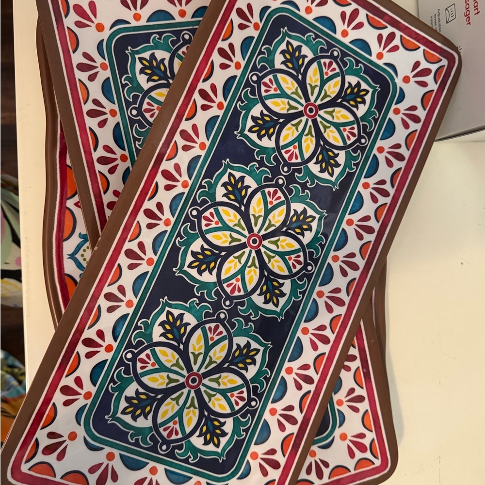 Colorful Floral Cocina Trays